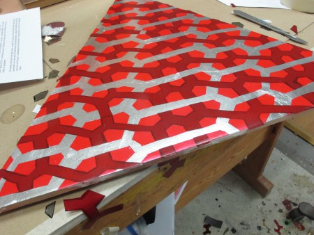 Sits till restaurerare John Edströms munkstol. Under arbete.