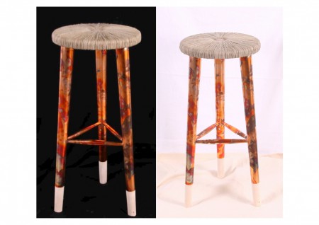 Tapetserare Sofia Rabes stol Onyx som jag klätt med oxiderad koppar. Visades på Furniture Fair 2015.